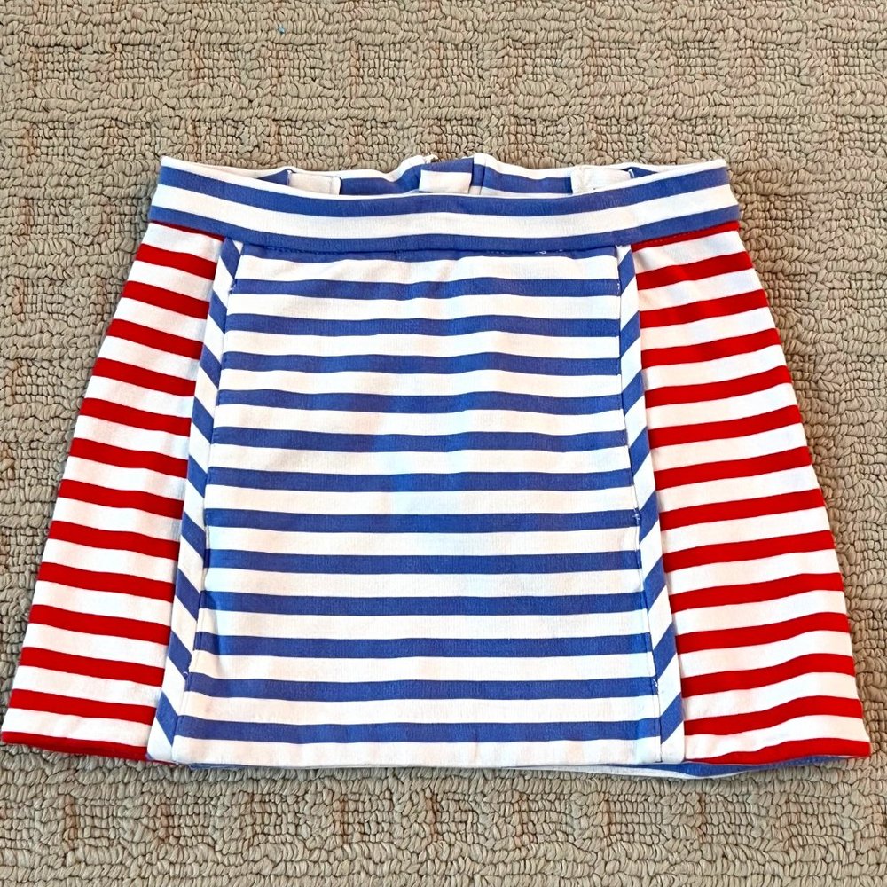 Kate Spade Girls Striped Pull-on Skirt With Pockets - Size 4